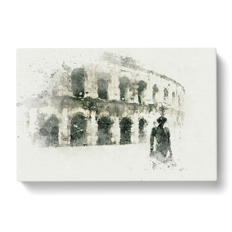 Arena Of Nimes In France In Abstract - Wrapped Canvas Print, 35cm H x 50cm W x 3cm D