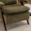Chaise d'appoint rembourrée de style Mid-Century avec pieds en bois massif-1596808933