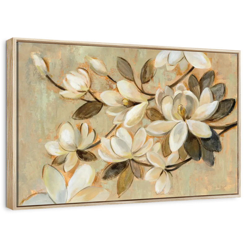 Magnolia Simplicity, Floating Frame Natural Wood, 46" X 31"