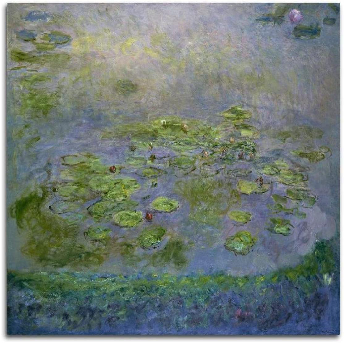 Red Barrel Studio® Nympheas Waterlilies, 35X35-Inch Canvas Wall | Wayfair