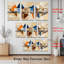 «Geometric Cityscape», reproduction d'art sur toile abstraite (ensemble de 3)-753424400