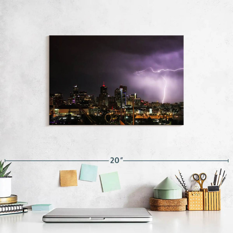 Kavia Lightning Over Denver, 8" H x 12" W