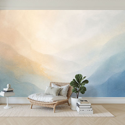 Wall Mural Peel and Stick Wallpaper Swamp Trees Sunrise Self-Adhesive Removable Contact Paper Wall Decor for Living Room Bedroom 100"H x 144"W