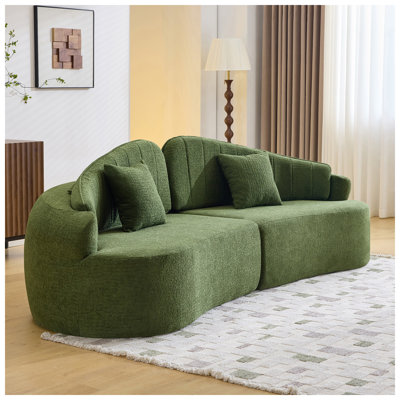 Canapé courbé en chenille 4 places l 108,26 po x P 38,4 po x H 34,65 po Aurelia