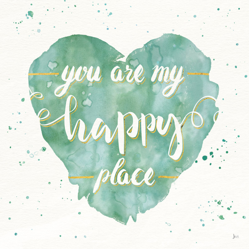 Happy Hearts II by Jess Aiken - Wrapped Canvas Print, 30cm H x 30cm W