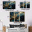 Ensemble de salon art mural liquide or turquoise et encre liquide-2095025616-2095025618