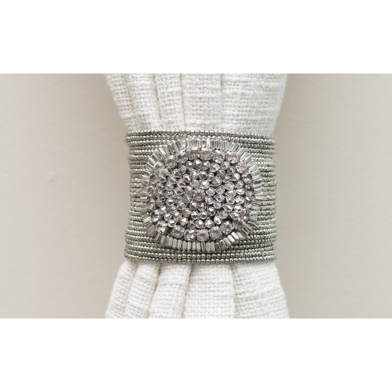Stella 3.5'' W Curtain Tieback, Silver