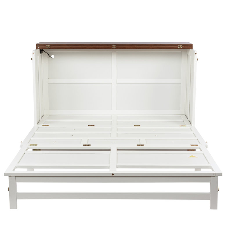 Armoire murale Murphy avec rangement et charge, idéale pour le bureau personnel et la chambre d'amis, Grand
