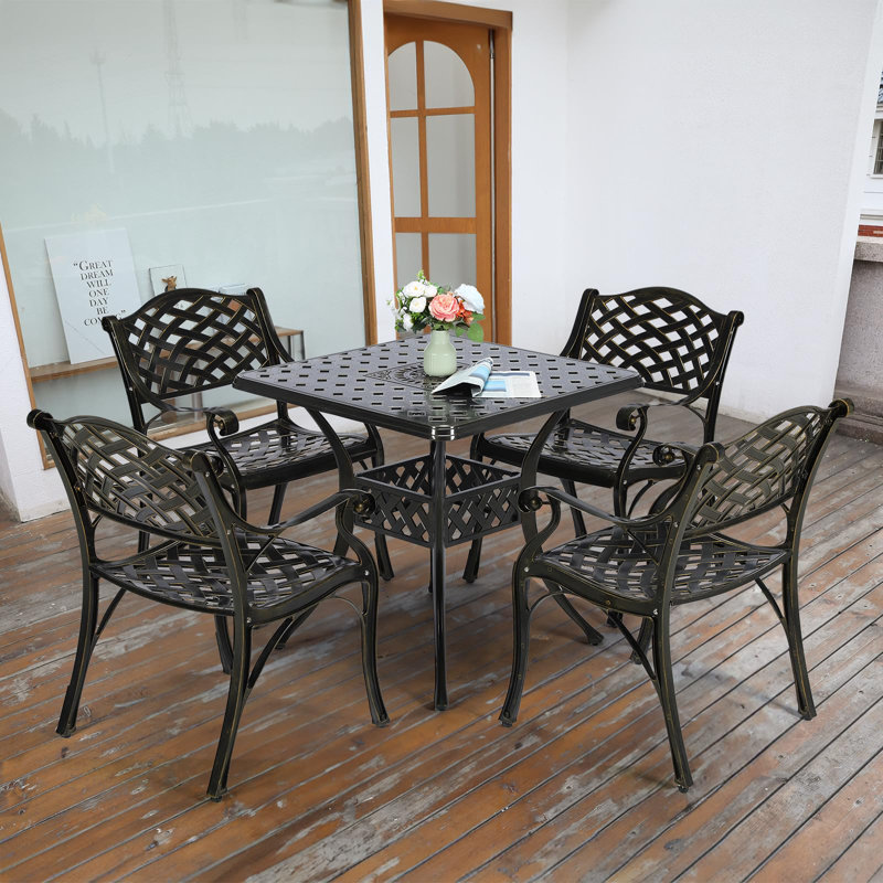 4 - Person Patio Dining Set with Square Table