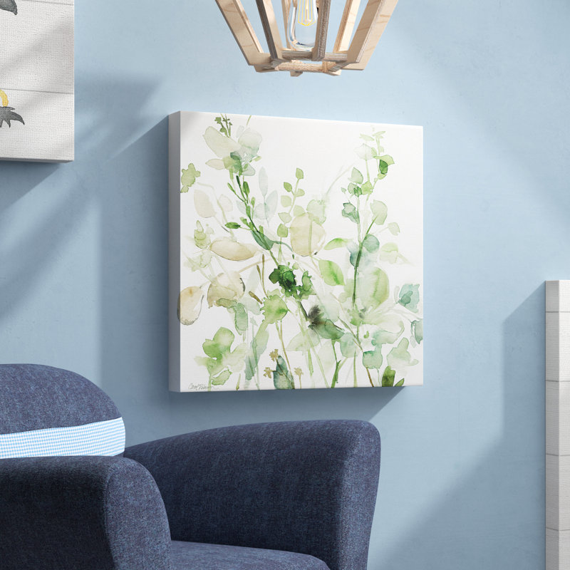 «Sage Garden II», peinture, H 16 po x l 16 po, Toile tendue, Sans cadre