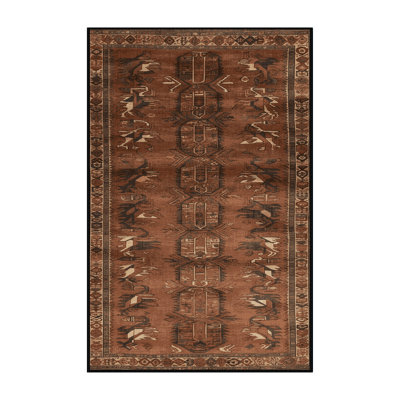 Machine Washable Turkish Brown Area Rug
