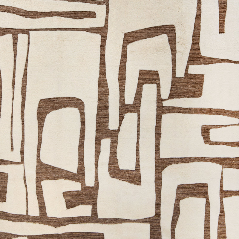 Moroccan Wool Rug - 8' x 10', Brown
