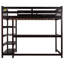 Lit mezzanine avec tablettes de rangement et bureau sous le lit-364790944-364790949