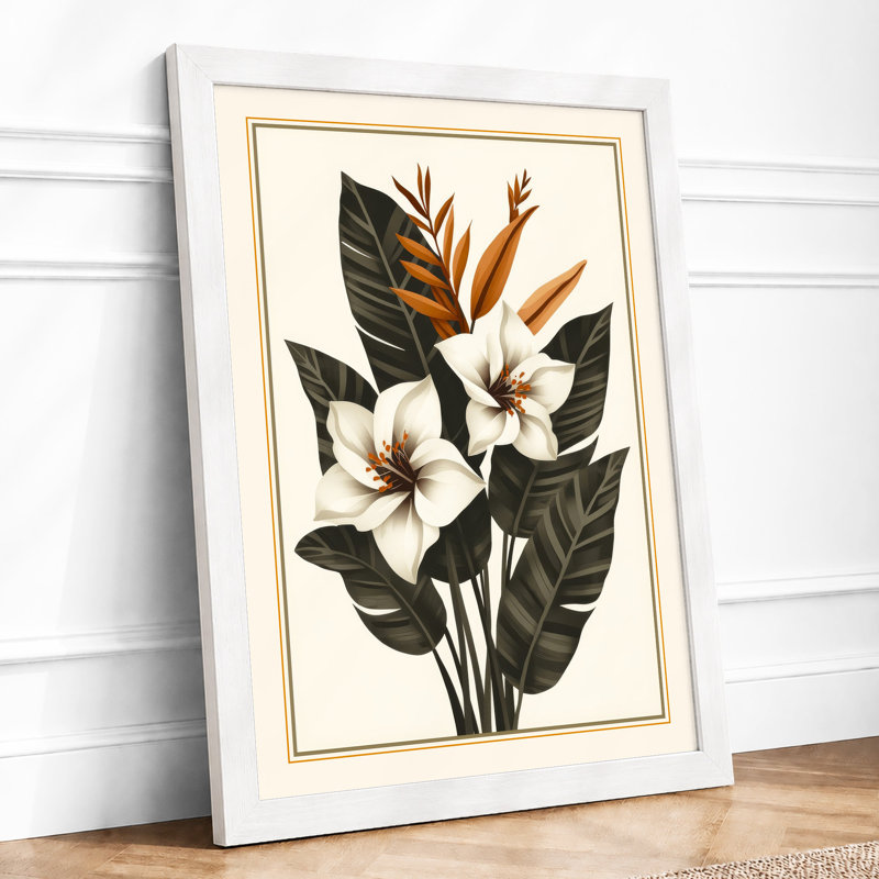 Study Botanical - Framed Print, A3 - 42.0 x 29.7 cm, White