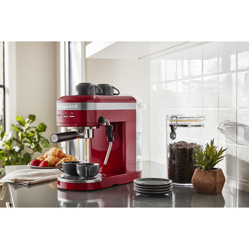 KitchenAid® Metal Semi-Automatic Espresso Machine, Empire Red