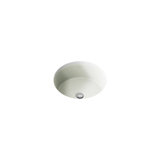 Verticyl Ceramic Vitreous China Circular Undermount Bathroom Sink with Overflow