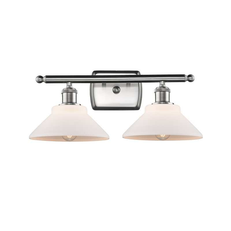 Éclairage pour salle de bain à intensité variable 2 lumières Newton St Loe, Ampoule DEL 6 watts Vinage, Nickel satiné brossé