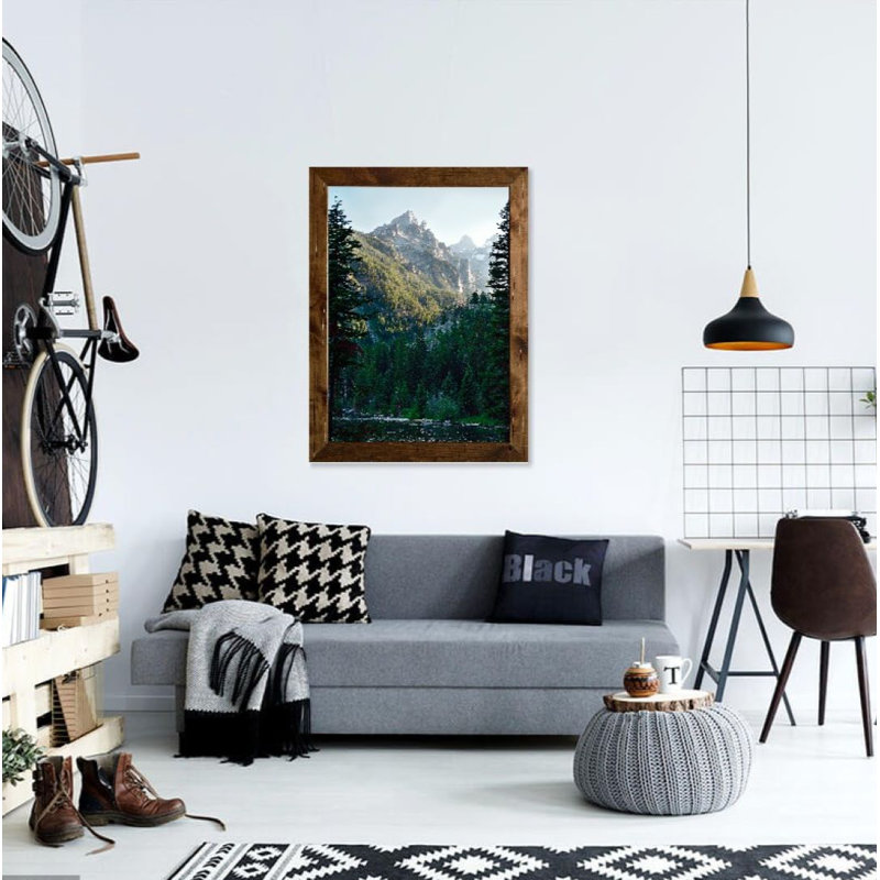"Rocky Mountain Lakes View" par Mitch Mansanarez - reproduction de photo sur toile encadrée
