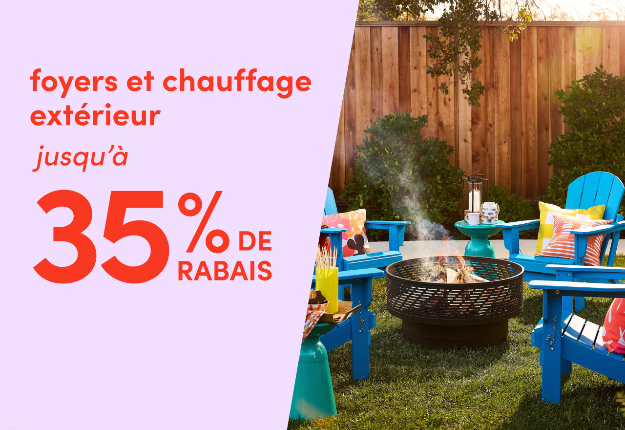 foyers et chauffage extérieur en solde