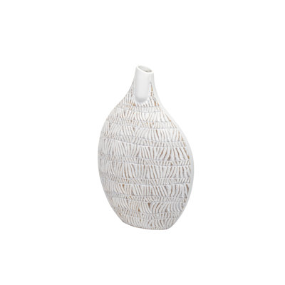 Marrone Brown/White Resin Table Vase