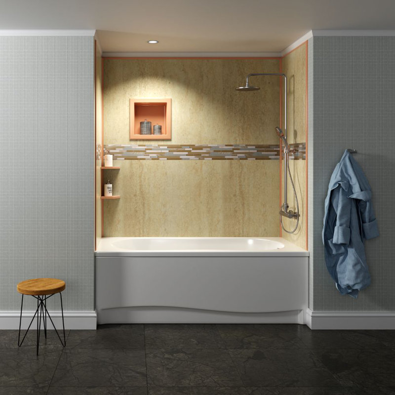72 W 48 D 96 H Tongue and Groove Wall