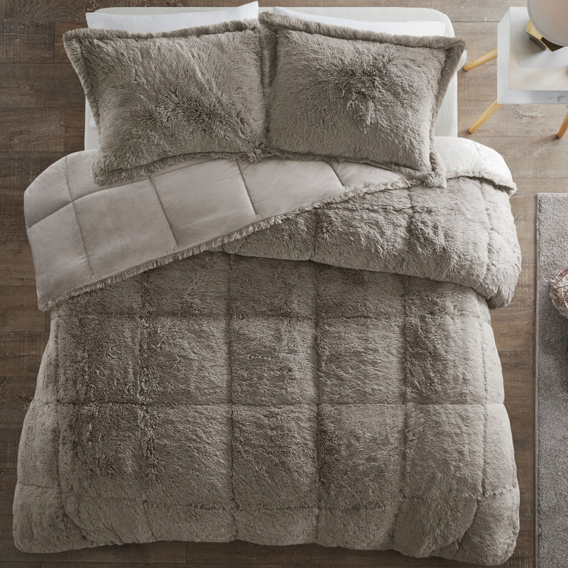 Comforter Set, Twin Comforter + 1 Sham, Gray