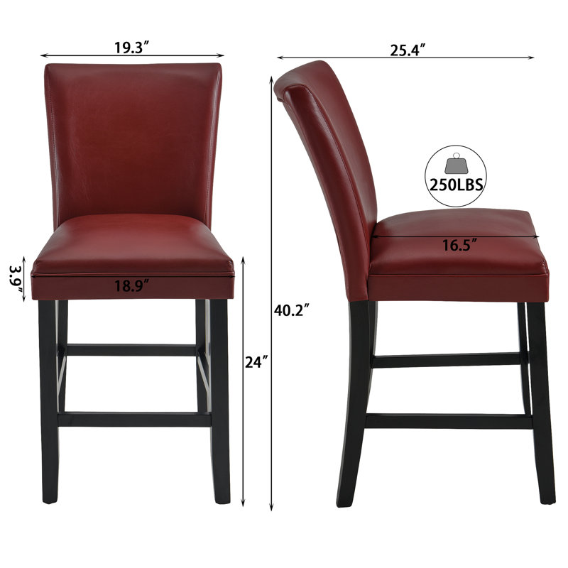 Tabouret de bar et de comptoir, Vin rouge, Tabouret de comptoir (siège d'une hauteur de 24 p