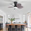 Ventilateur de plafond à 5 feuilles de palmier avec lumière et télécommande, ventilateurs de plafond d'extérieur de style bord de mer tropical-796948805