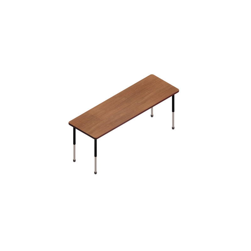 Table d'apprentissage collaboratif avec pieds de luxe rectangulaires, H 29 po x l 72 po x P 24 po, Panneau aggloméré