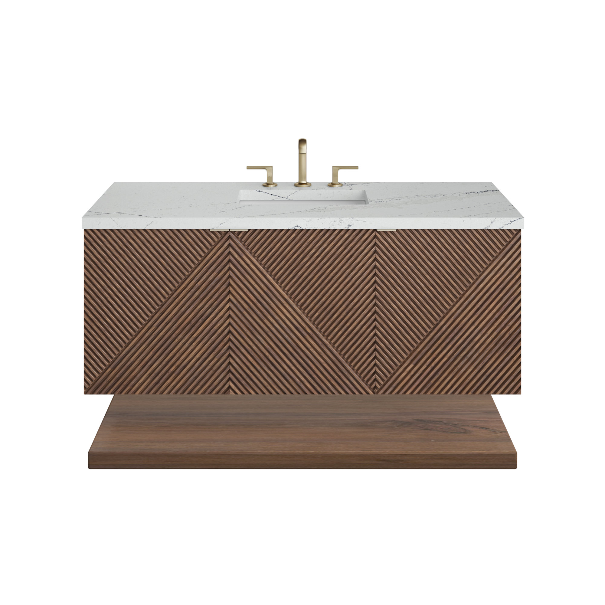 Marcello 48'' Single Bathroom Vanity, Ethereal Noctis Quartz