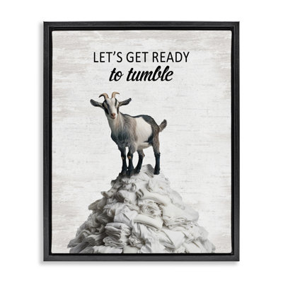 Cadre flottant Ready To Tumble Laundry, design par lettré et doublé