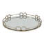 Grand plateau miroir argenté D18x2 "Valentina