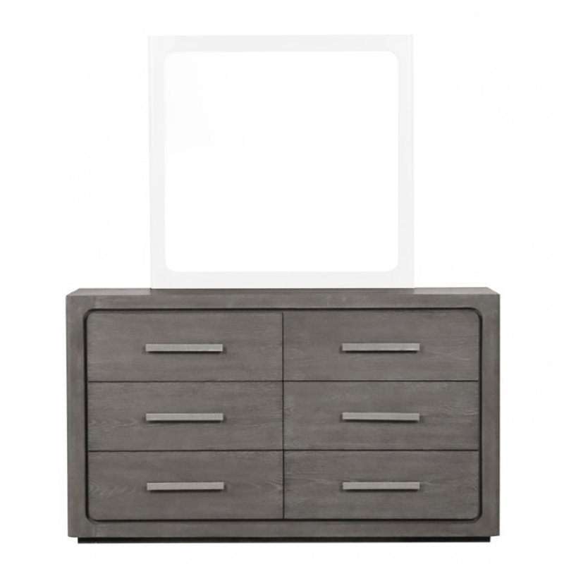 Eystein 6 Drawer Dresser, Warm Grey