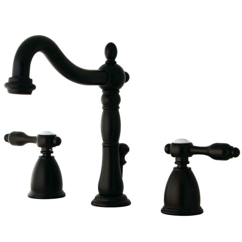 Tudor Widespread Bathroom Faucet with Drain Assembly, Oil Rubbed Bronze