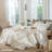 MooMee Striped Duvet Cover Set 100% Washed Cotton Linen Like Textured-115097787-112681252