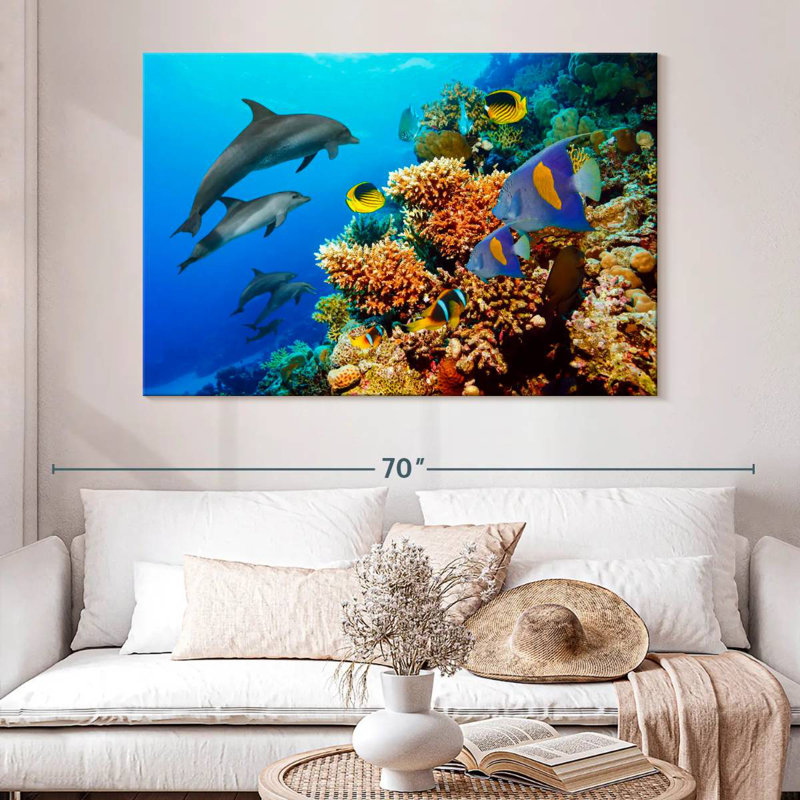 Brampt Reef Sea Life, H 34 po x l 51 po
