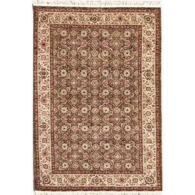 Hand-Knotted Wool GREEN / BEIGE Area Rug