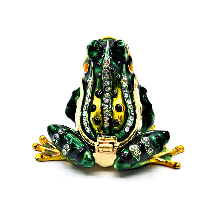 Bejeweled Frog Trinket Box with Austrian Crystals