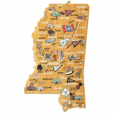 Mississippi Cutting & Serving Board with Artwork by Fish Kiss