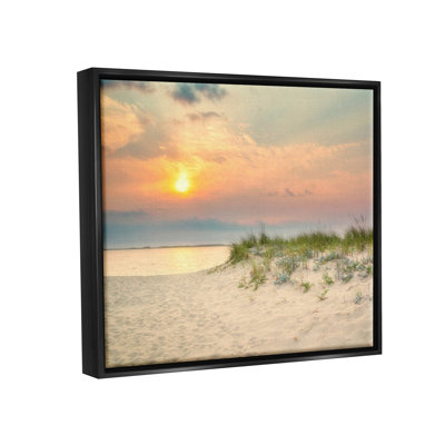 Rising Sun Seaside Beach Morning by Brooke T. Ryan - Floater Frame Print on Canvas