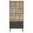 Minerva Distressed Pine 3-Shelf Bookcase With Drawers