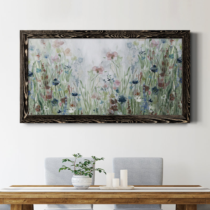 Wildflower Fields - Peinture sur toile encadrée, Noir