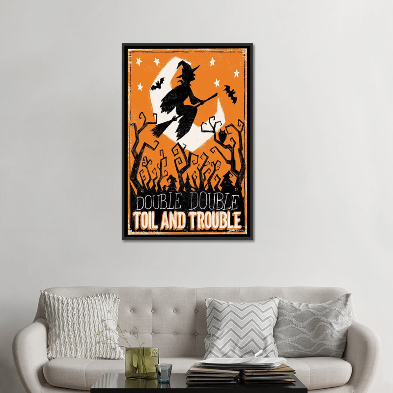 « malicieux iv », art textuel sur toile tendue, H 26 po x l 18 po x P 1,5 po, Toile avec cadre noir, Pas de tapis