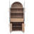 71" Tall Arched Kitchen Pantry Cabinet with Door Shelves, Farmhouse Kitchen Storage Cabinet with Open & Adjustable Shelves, Hidden Drawer & Glass Door, Cupboard for Kitchen, Dining Room, White-1234774536