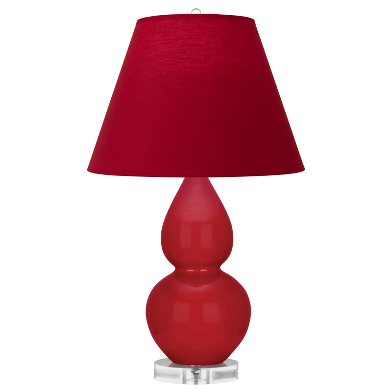Petite lampe d'appoint à double gourde, Rouge, Rouge rubis