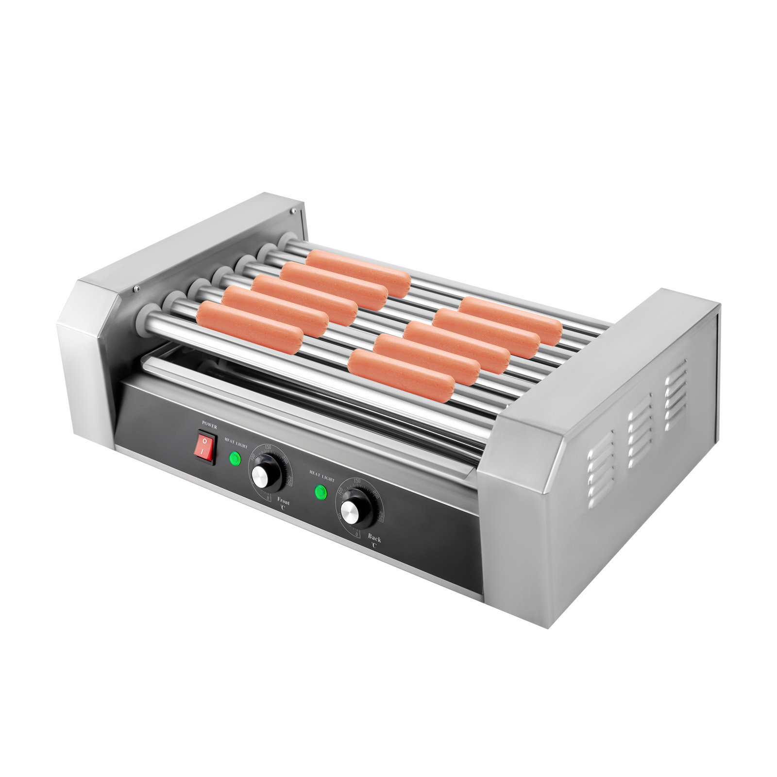 JOYDING Commercial Hot Dog Grill Machine 7 Roller Electric Sausage ...