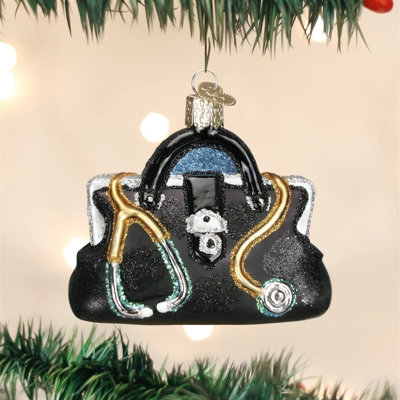 Old World Christmas Blown Glass Ornament for Christmas Tree, Doctor's Bag