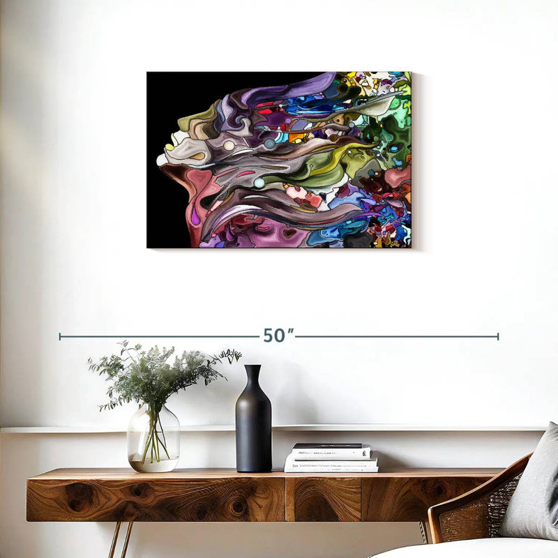 Leisha Fragmented Profile Abstract, 20" H x 30" W