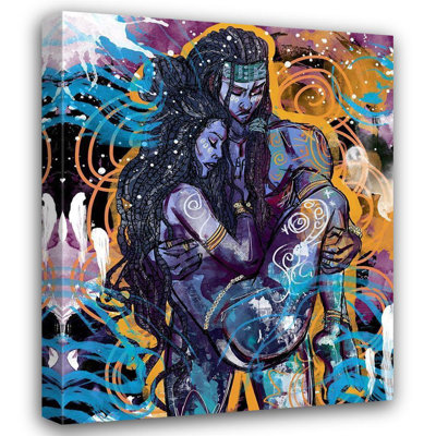 Red Barrel Studio Copeland, Justin Gallery Wrapped Canvas Art Titled: The Moon and Sun