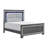 Alen 4 Pc Queen Size Bedroom Set, Button Tufting, Mirror Trim, Gray